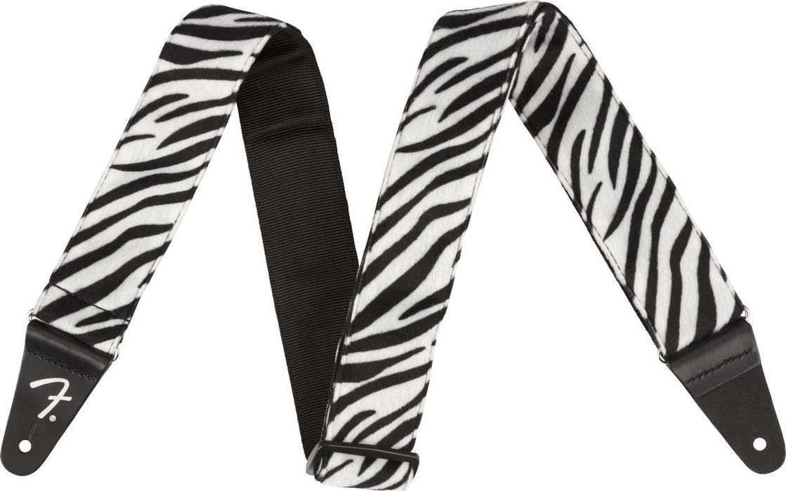 Fender Guitar Strap, Suitable for Electric, Acoustic & Bass Guitars - Wild Animal Print, Zebra