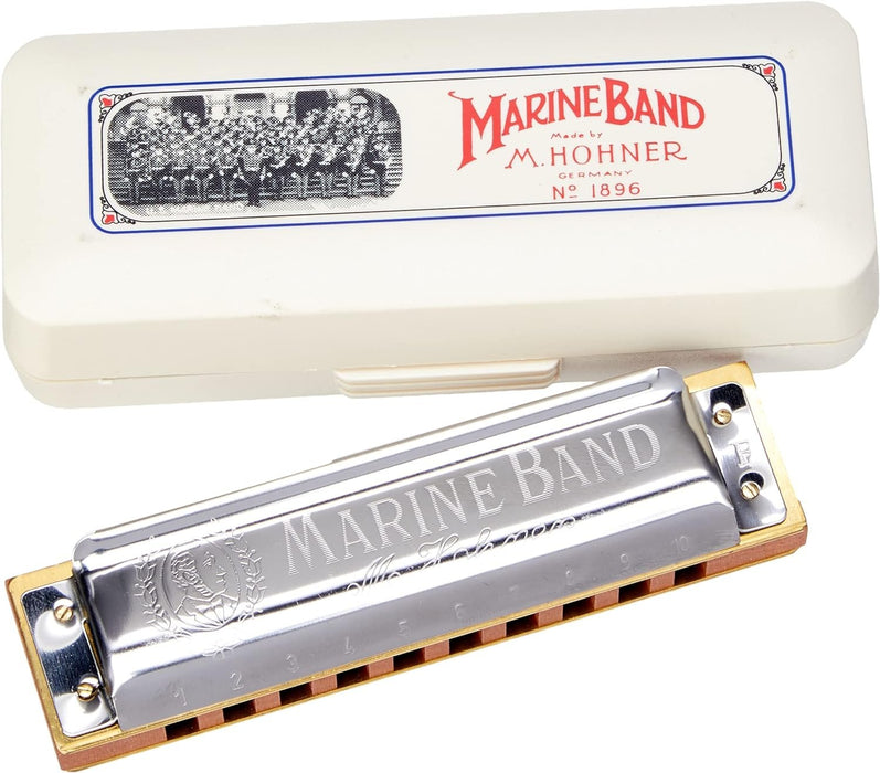 Hohner 1896 Marine Band in F, Chrome