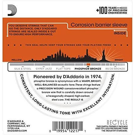 D'Addario EJ42 Resophonic Guitar Strings, 16-56 (2 Pack)