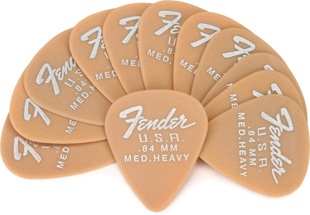 Fender Dura-Tone Guitar Picks 351 Shape - .84, Butterscotch Blonde (12-Pack)