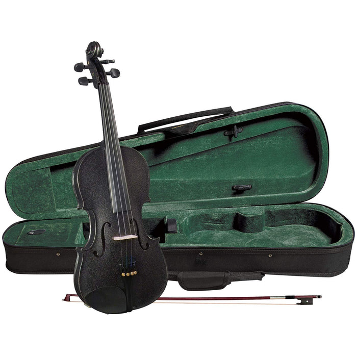 Cremona SV-75BK Premier Novice Violin Outfit - Sparkling Black - 1/4 Size