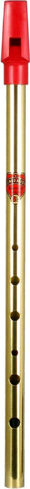 Flageolet Brass Tin Whistle - Key of Bb (6578BB)