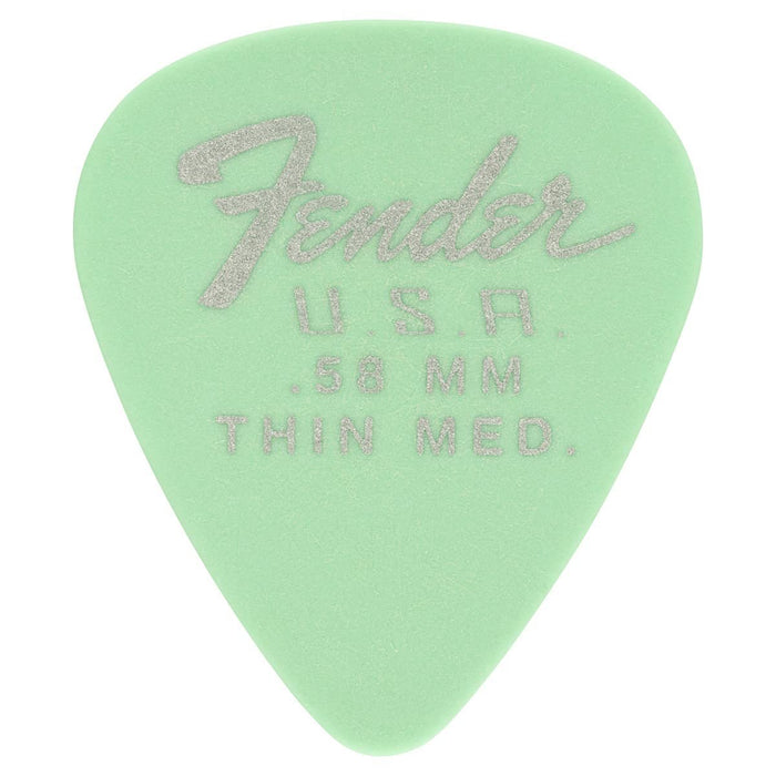 Fender Dura-Tone Guitar Picks 351 Shape - .58, Surf Green (12-Pack)
