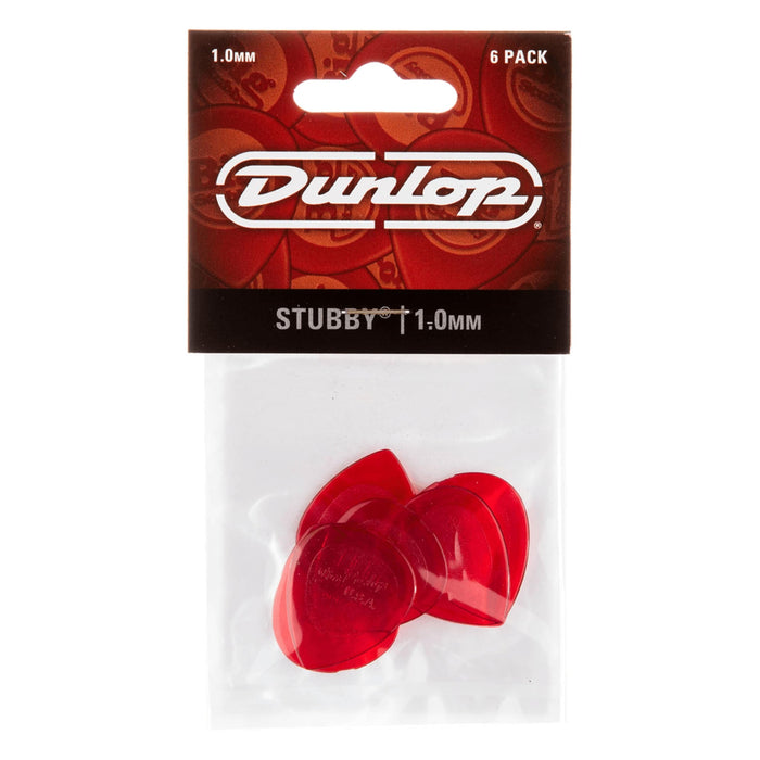 Dunlop Stubby, Red, 1.0mm, Player's Pack (474P1.0)