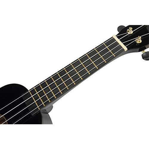 Mahalo Rainbow Series Black Soprano Ukulele (MR1-BK)