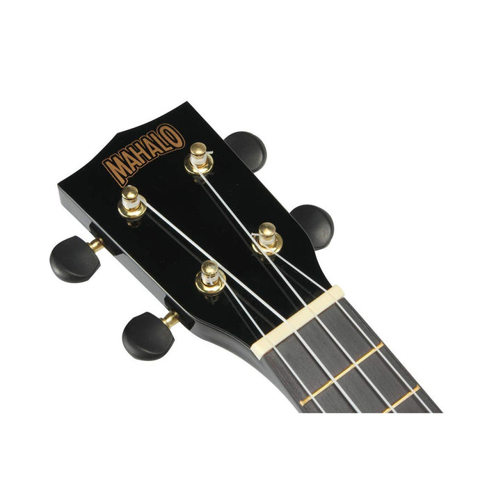 Mahalo Rainbow Series Black Soprano Ukulele (MR1-BK)