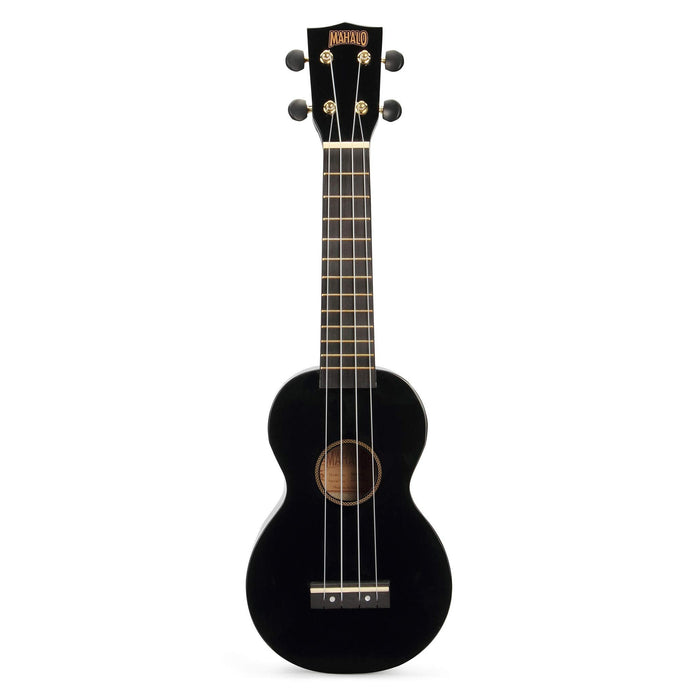 Mahalo Rainbow Series Black Soprano Ukulele (MR1-BK)