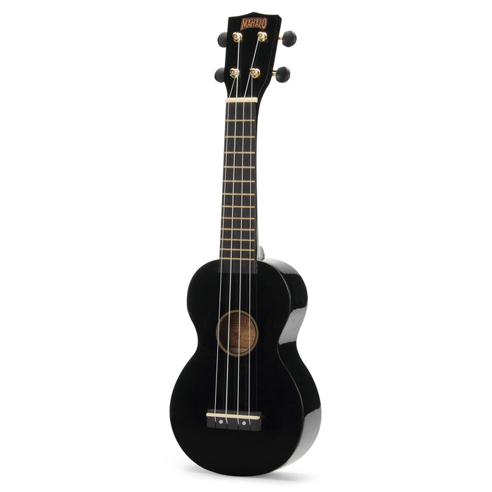 Mahalo Rainbow Series Black Soprano Ukulele (MR1-BK)