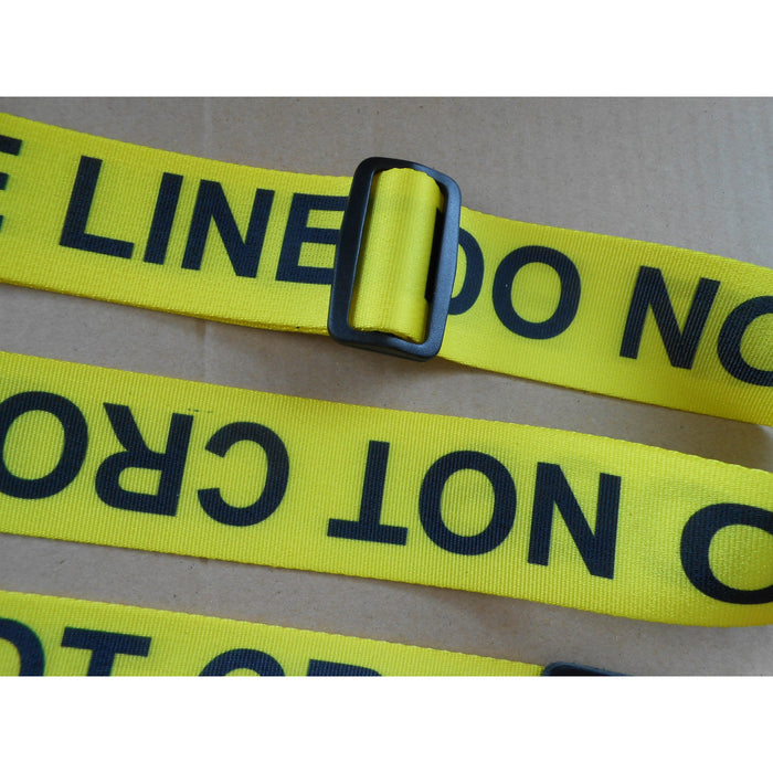 Leathergraft Extra Long Yellow "Police Line Do Not Cross" Guitar Strap (GRAPH...