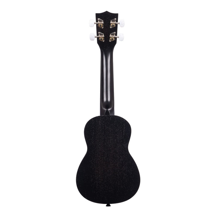 Kala Satin Mahogany Soprano Ukulele - Black (KA-15S-BLK)