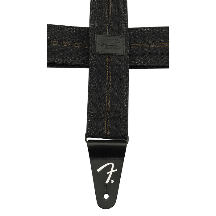 Fender 2" Wrangler X Denim Strap - Washed Black Stitch (099-0638-004)