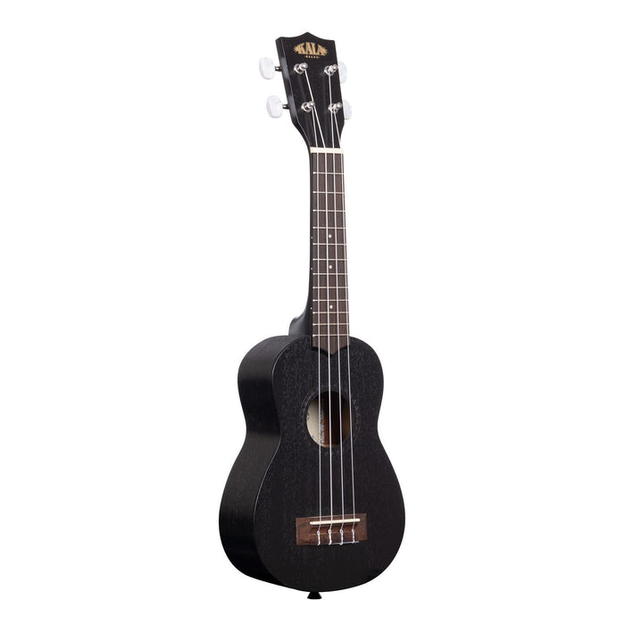 Kala Satin Mahogany Soprano Ukulele - Black (KA-15S-BLK)