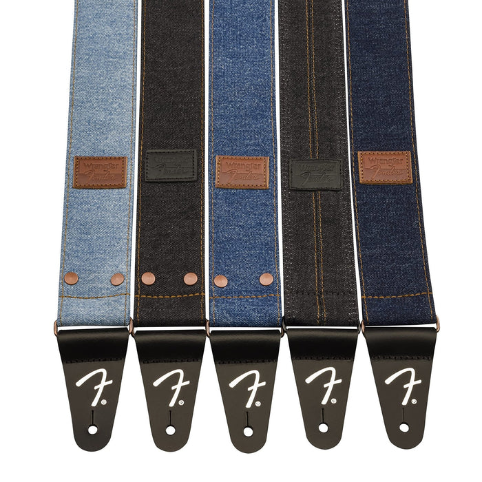 Fender 2" Wrangler X Denim Strap - Washed Black Stitch (099-0638-004)