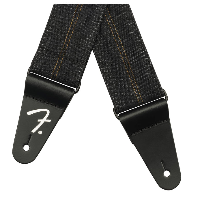 Fender 2" Wrangler X Denim Strap - Washed Black Stitch (099-0638-004)