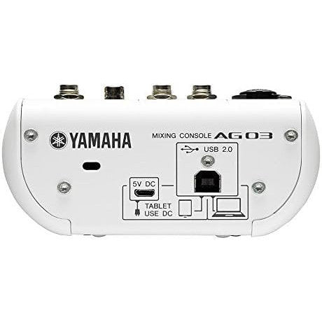 Yamaha AG03 - Studio mixer with USB capabilities for audio, streaming and recording, in white