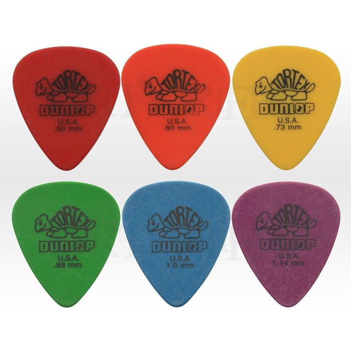 Dunlop Tortex Standard Guitar Picks Variety Pack - Contains 12 Picks