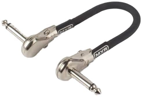 MXR DCP06SI 6 Inch Black Patch Cable - Angled Jack for Effects Pedals
