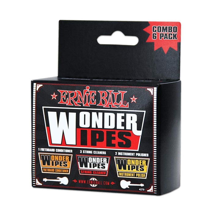 Ernie Ball P04279 Wonder Wipes Multi-pack, 6 Pack