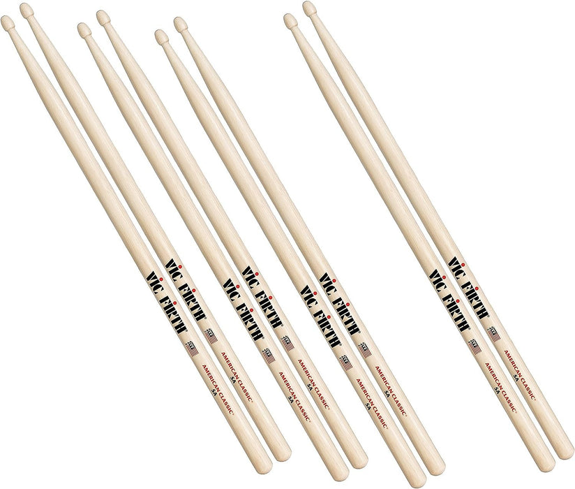 Vic Firth American Classic Drumsticks 4-Pair Value Pack (Various Packs Available)