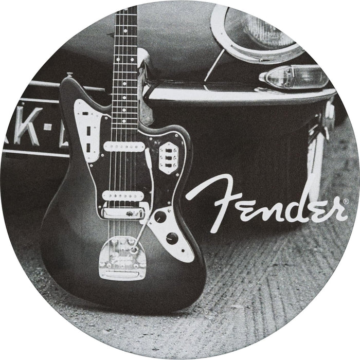 Fender Guitars Leather Drink Coaster Set, 4 Pack, Circular, Multi, Gift for Guitar Fans