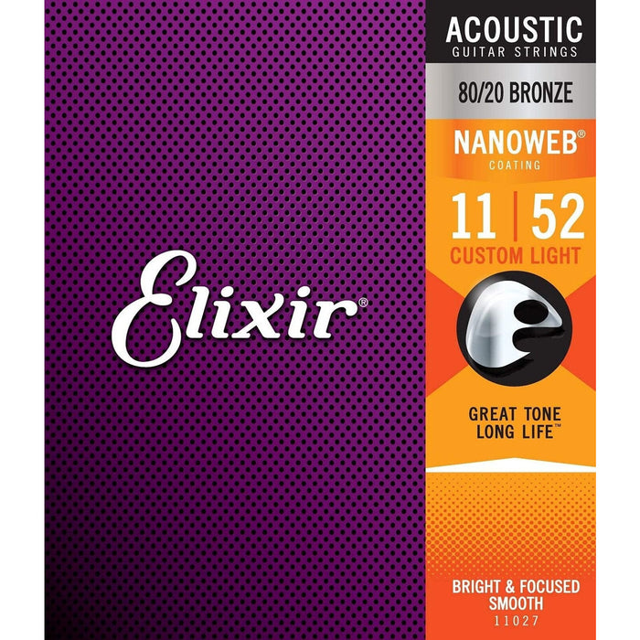 Elixir 11027 Strings 80/20 Bronze Acoustic Guitar Strings