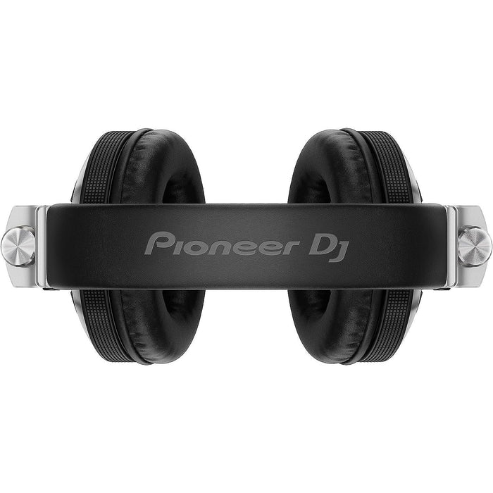 Pioneer DJ HDJ-X7-S - Closed-back Circumaural DJ Headphones with 50mm Drivers, with 5Hz-30kHz Frequency Range, Detachable Cable, and Carry Pouch - Silver