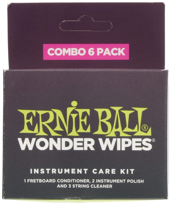 Ernie Ball P04279 Wonder Wipes Multi-pack, 6 Pack