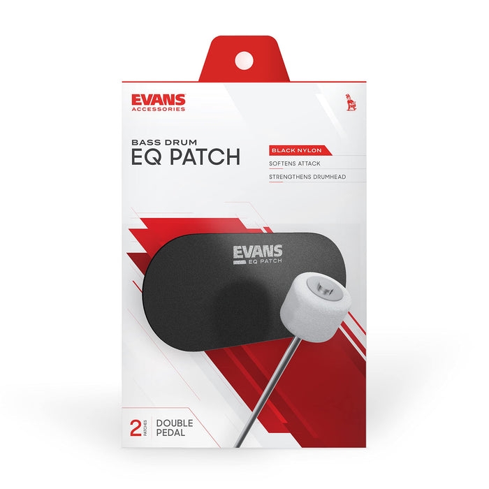Evans EQPB2 Double Patch Black - Bass Drum Pedal Protection