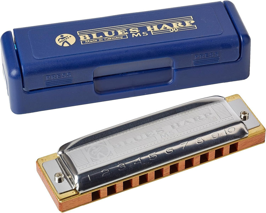 Hohner Chrome Blues Harp Harmonica - Key of E (HH532E)
