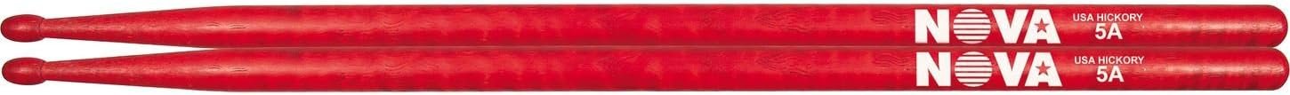 Vic FIrth - NOVA Drumsticks - 7A - Wood Tip - Red