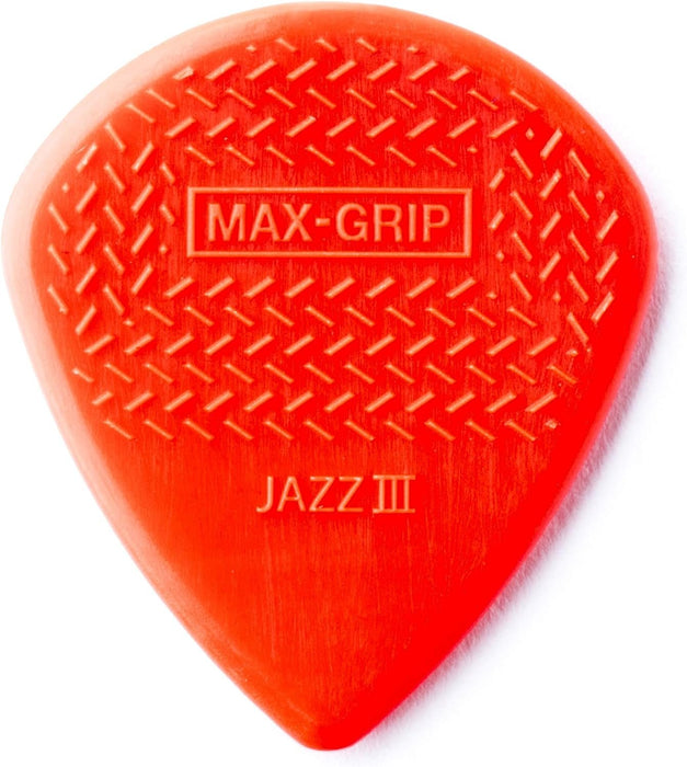 Jim Dunlop 471P3N Jz-6 Nylon Max Grip Guitar Pick in Player Pack