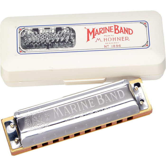 Hohner 1896 Marine Band in F, Chrome