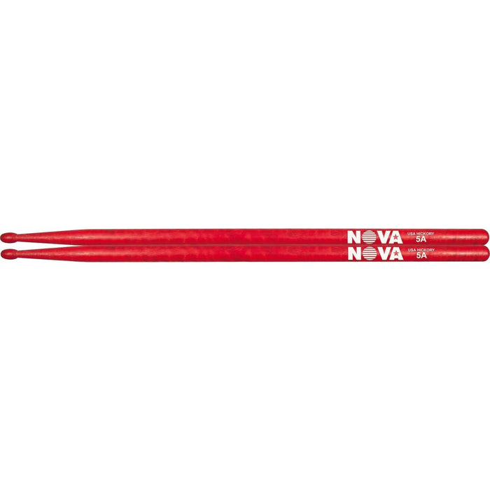 Vic FIrth - NOVA Drumsticks - 7A - Wood Tip - Red