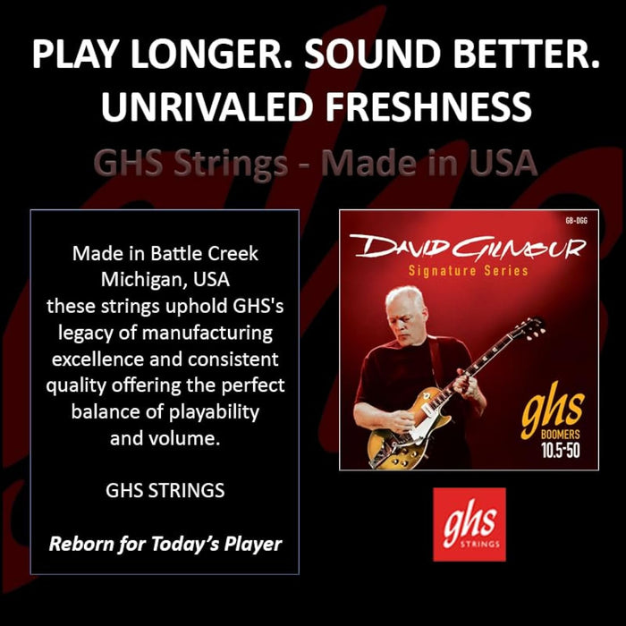 GHS BOOMERS >DAVID GILMOUR SIGNATURE< String Set For Electric Guitar - GB-DGG - 10.5/050