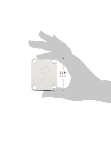 Fender Vintage-Style '70s Neck Plate - 4-Bolt - Engraved F-Logo - Chrome, 991448100