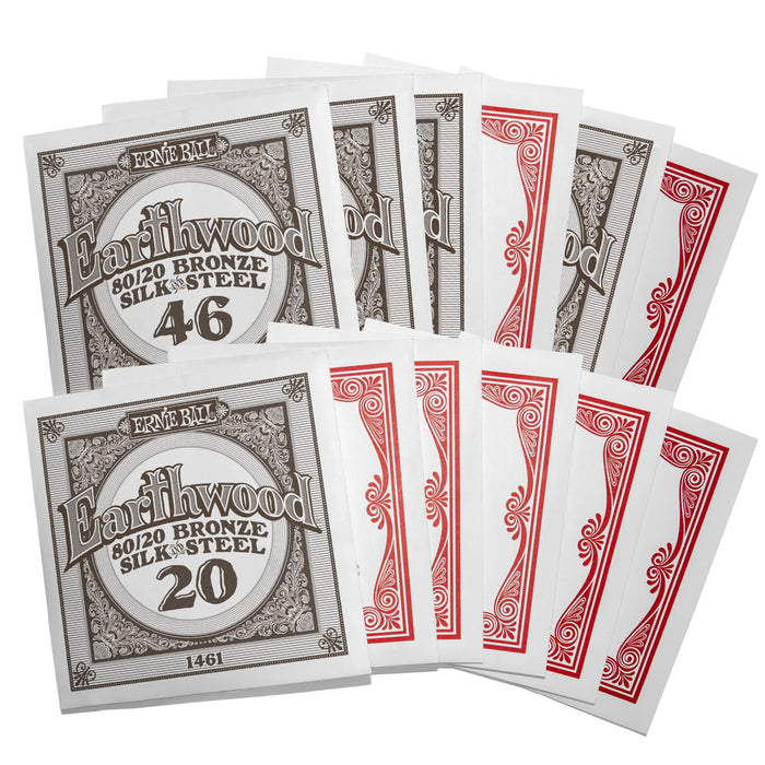 Ernie Ball Earthwood Silk & Steel 12-String Acoustic Guitar Strings, 9-46 Gauge, 80/20 Bronze