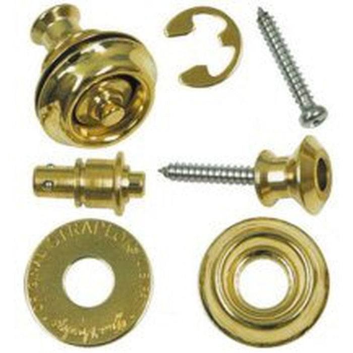 Jim Dunlop Dual Design Straplok Strap Retainer Set - Brass