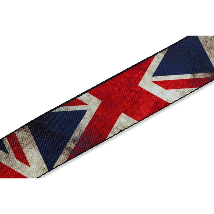 Levy's Leathers 2 inch Polyester Guitar Strap - UK Distressed Flag (MDP-UK)