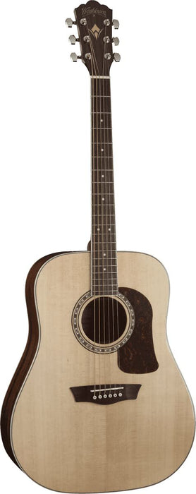 Washburn HD10S 6 String Acoustic Guitar, Natural Gloss