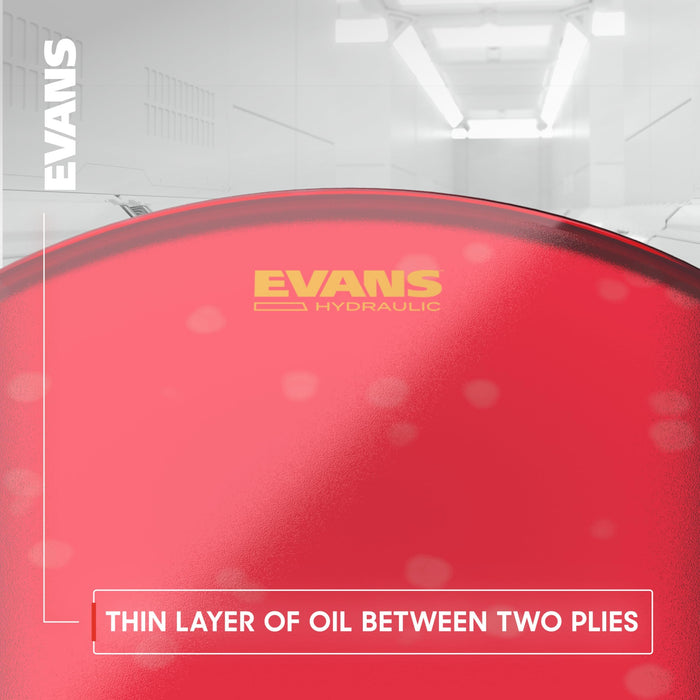 Evans Bass Drum Heads - BD22HR - 22-Inch Hydraulic Red Bass Drum Head