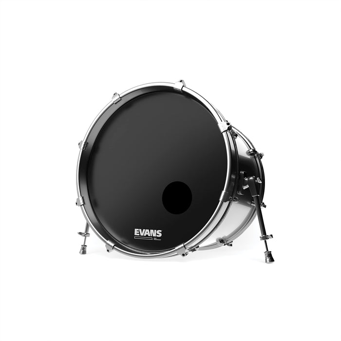 Evans BD18RB EQ3 Bass Drum Head, Smooth Black, 18-inch