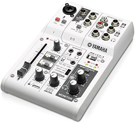 Yamaha AG03 - Studio mixer with USB capabilities for audio, streaming and recording, in white