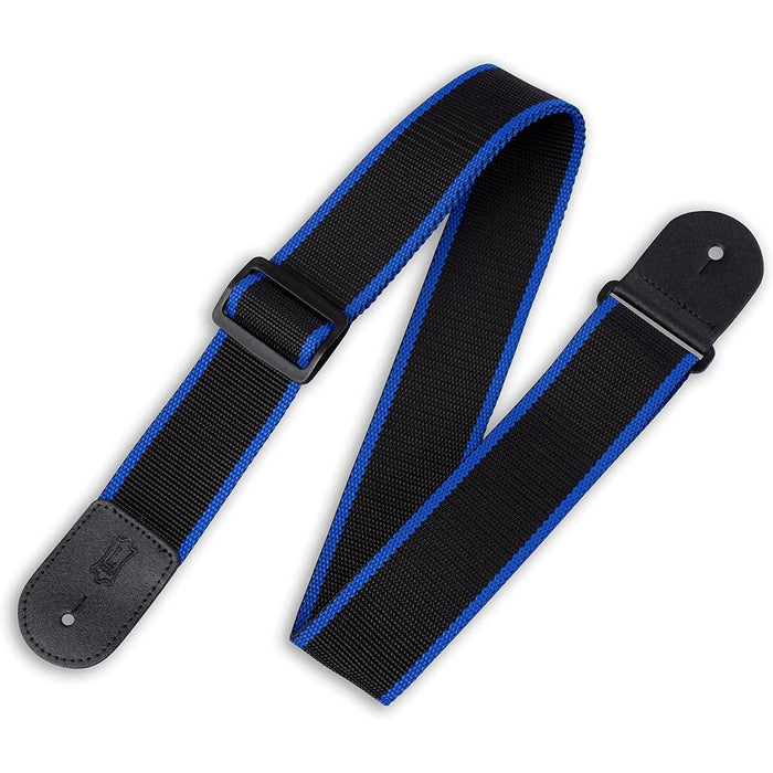 Levy's 2" Polypropylene With Poly Ends - Black With Blue (M8POLY-BKB)