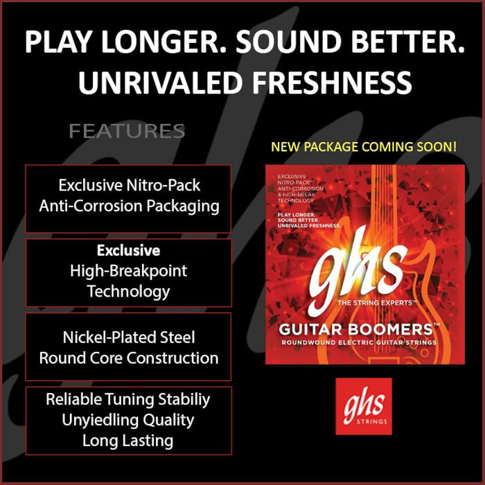 GHS BOOMERS String Set For Electric Guitar - GB-L - Light - 010/046
