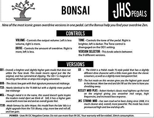 JHS Pedals Bonsai 9-Way Screamer-Style Overdrive Pedal