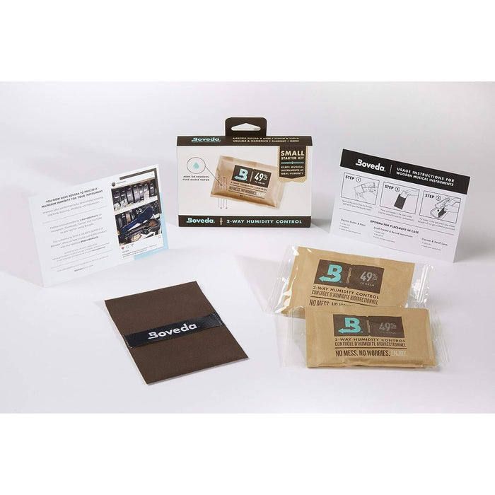 Boveda Large Starter Kit for Music: 2 Double Fabric Holders – 4 Standard Size 49% RH Boveda For a Wooden Instrument – Improves Efficiency of Boveda Two-Way Humidity Control In an Instrument Case