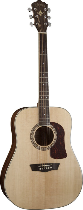 Washburn HD10S 6 String Acoustic Guitar, Natural Gloss