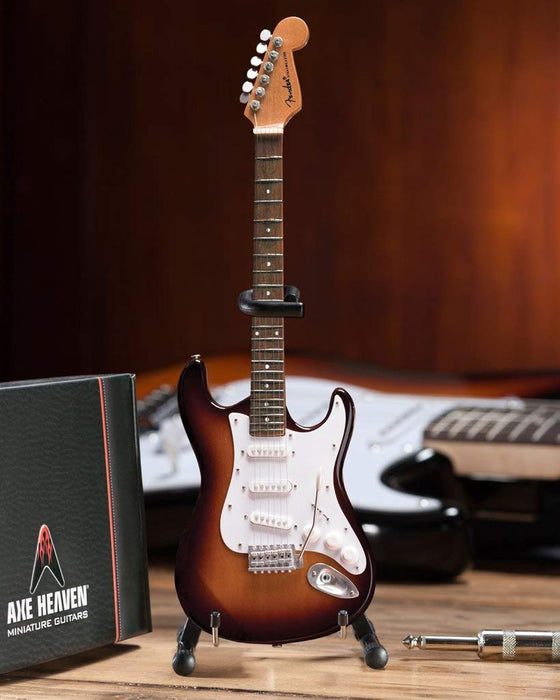 Axe Heaven FS-001 Fender Stratocaster Classic Sunburst Finish Miniature Guitar