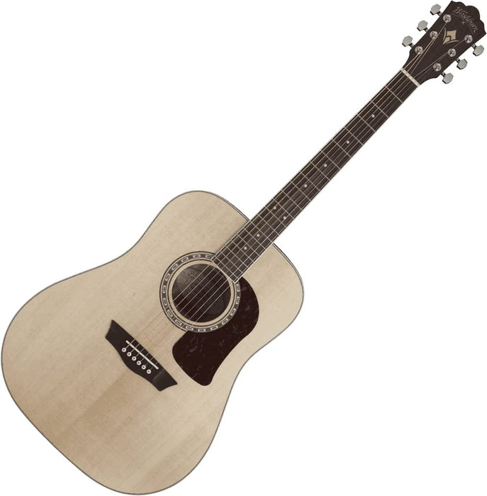 Washburn HD10S 6 String Acoustic Guitar, Natural Gloss