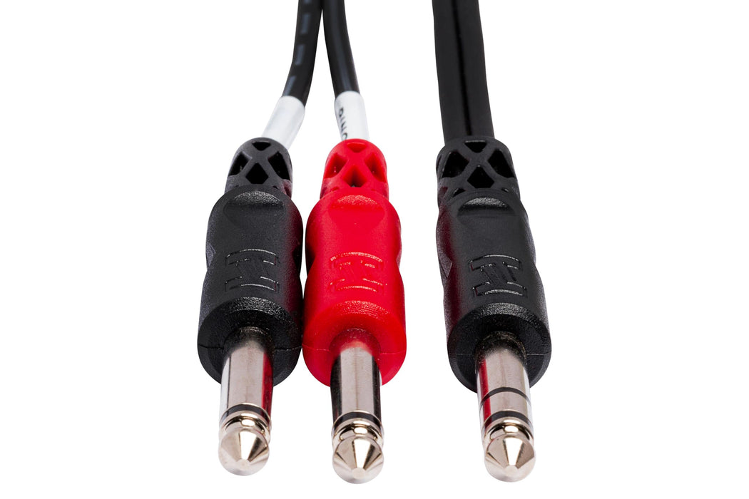 HosaTech STP-201 1m 1/4 inch TRS to Dual 1/4 inch TS Insert Cable